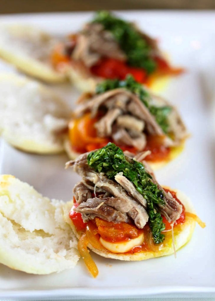 Arepas with Lamb and Sofrito 1