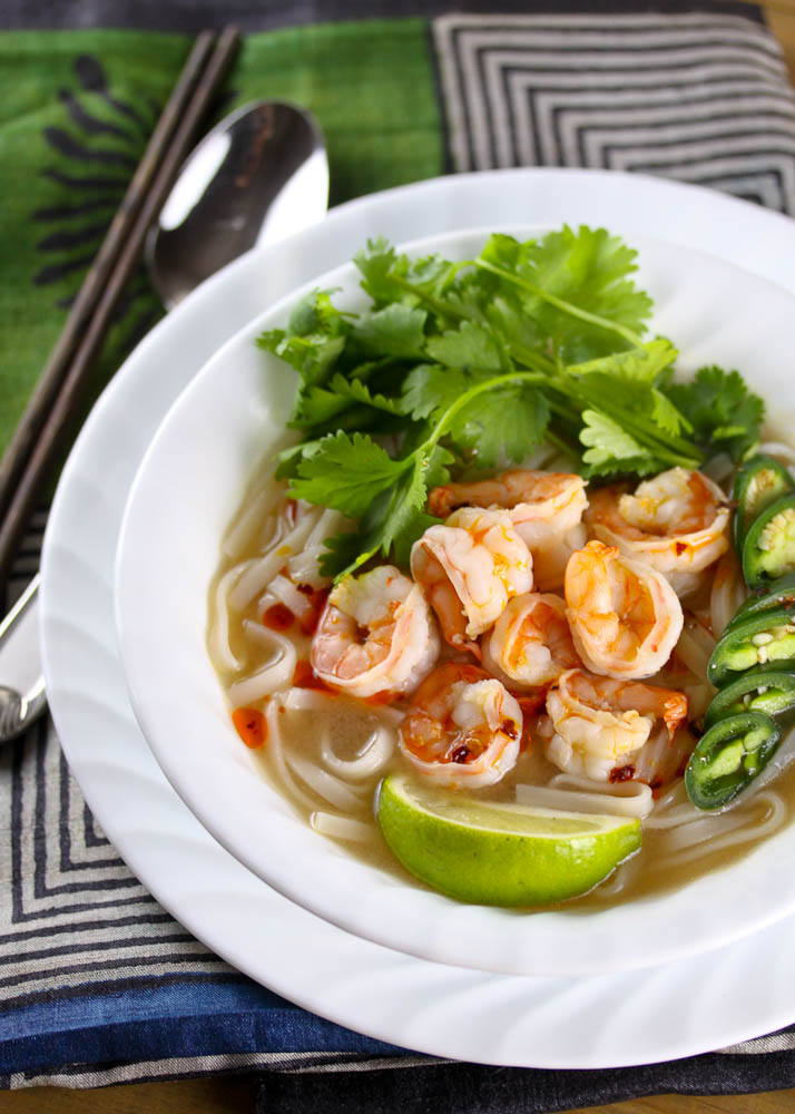 Shrimp and Rice Noodle Soup