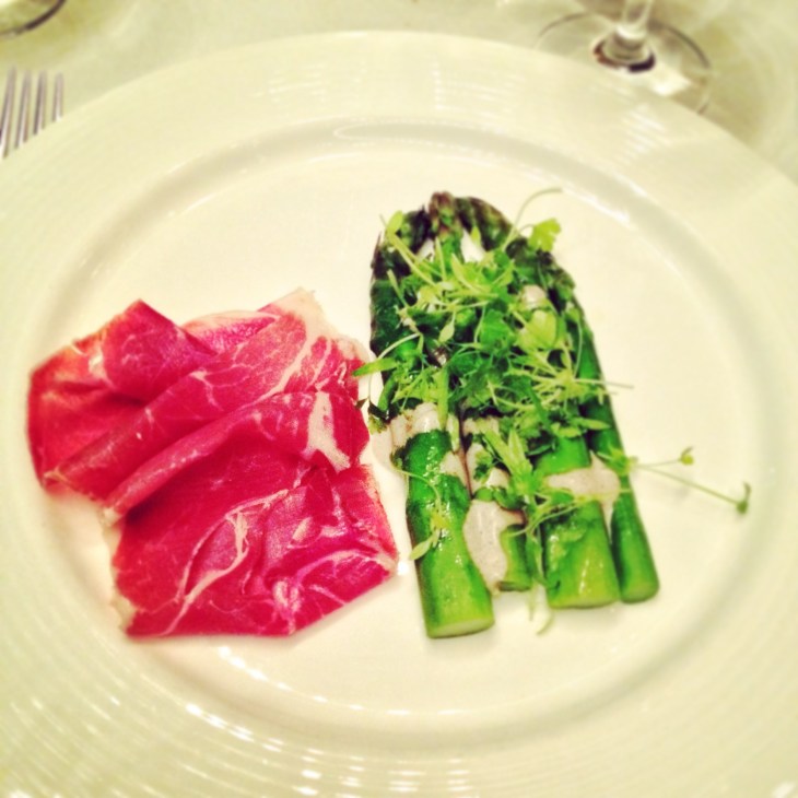 Mangalica and Asparagus