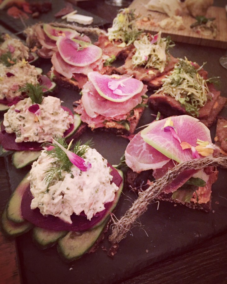 Assorted Open Faced Sandwiches at Ambar
